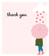 Heart Shower Pink Thank You